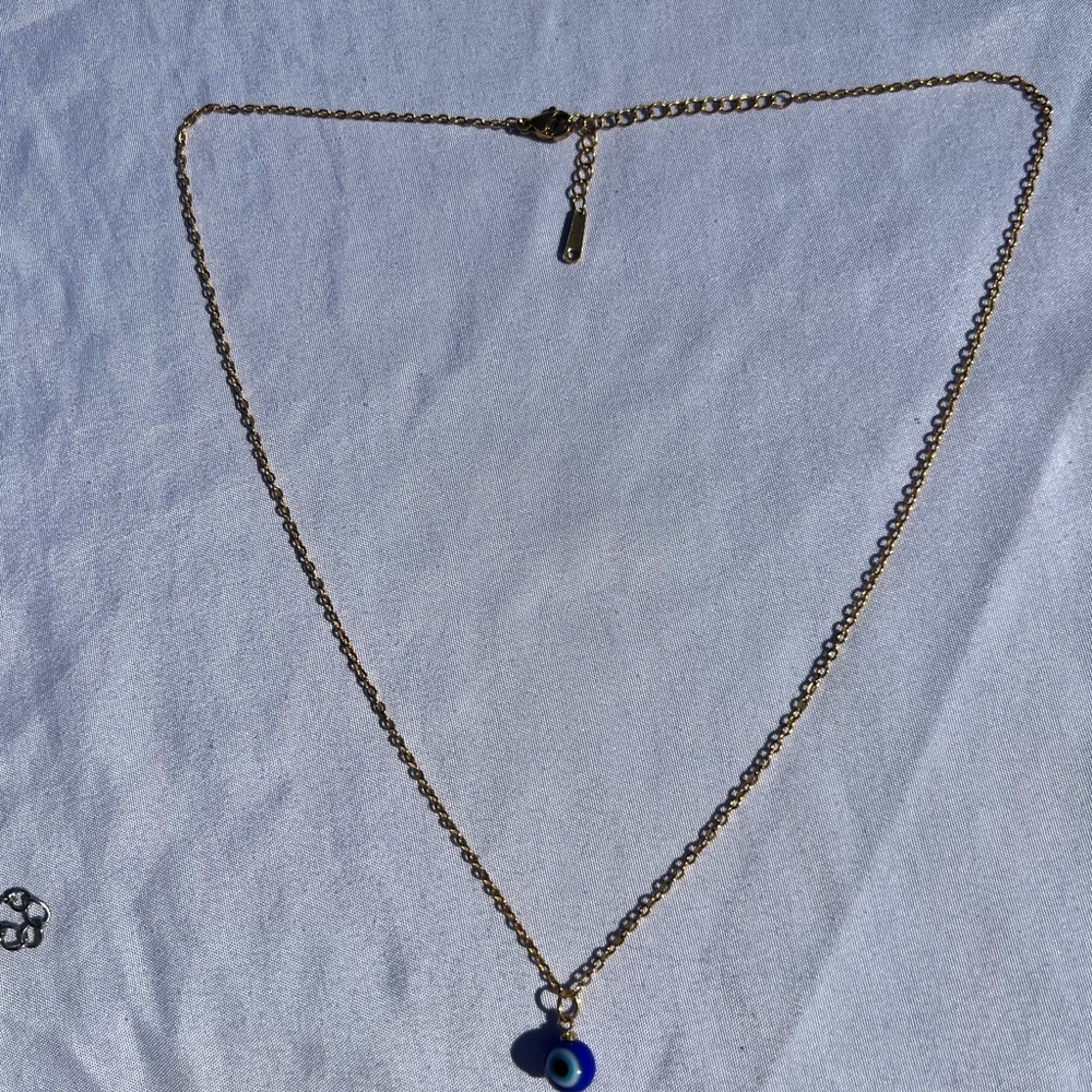 Gold Evil Eye Necklace